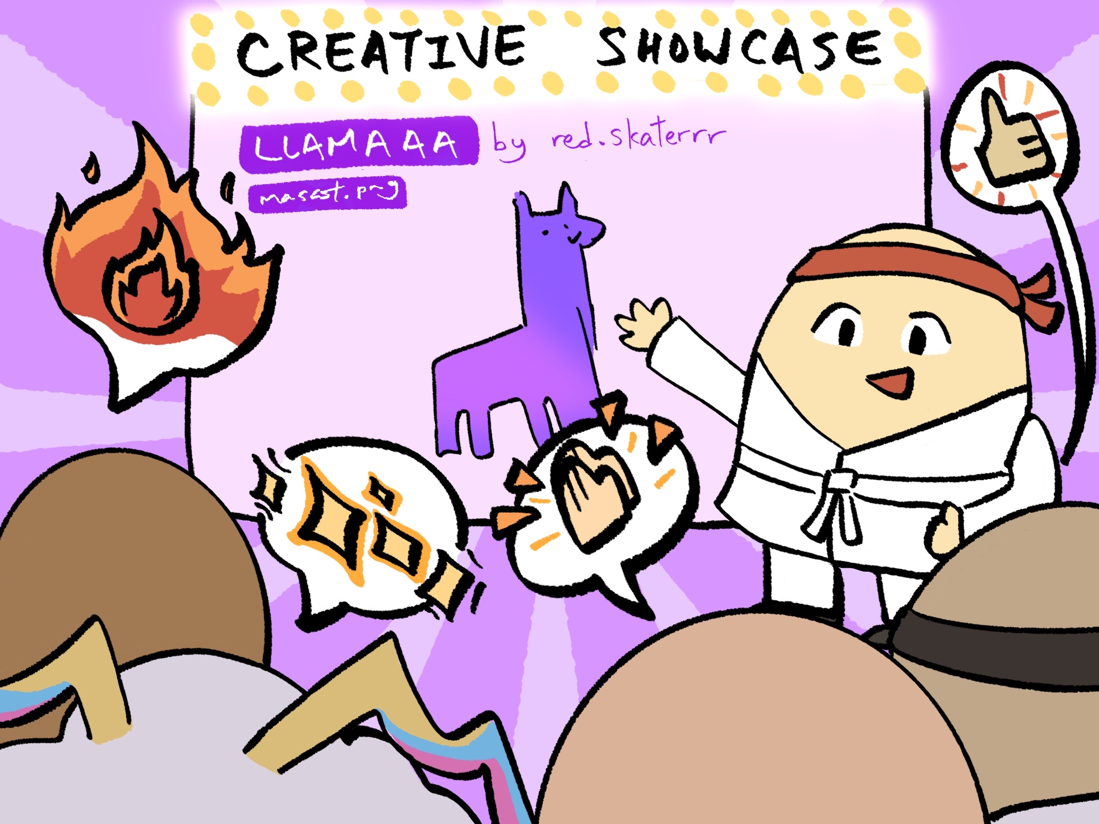 Showcase -- sharing finished work with the community.