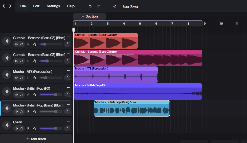 Music production sample made in SoundTrap