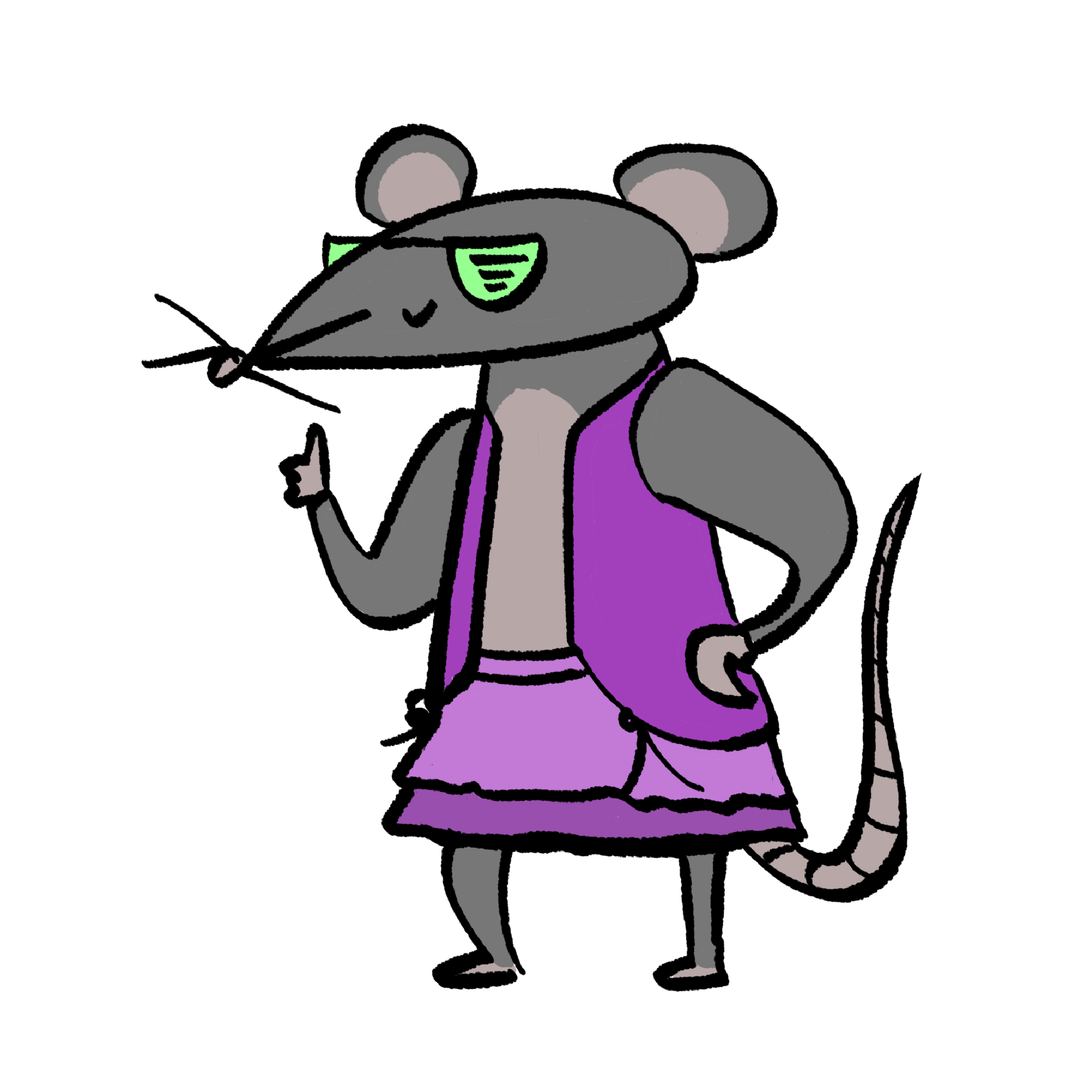 DJ Rat character giving guidance.