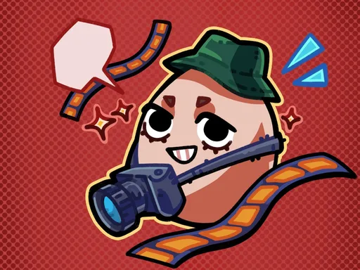 Content Creator class - egg character with camera and film strips.