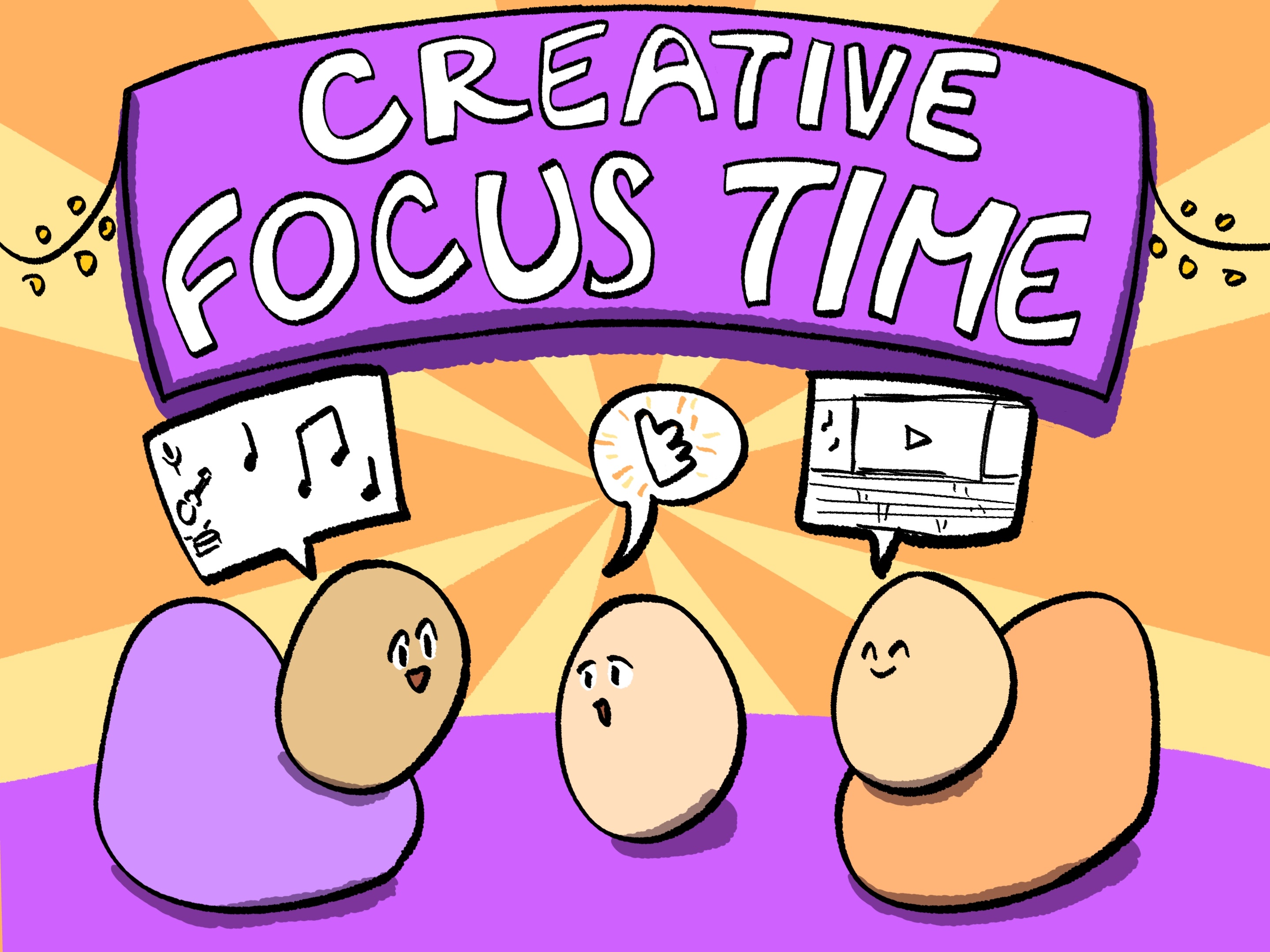 Create -- creative focus time with facilitator support.